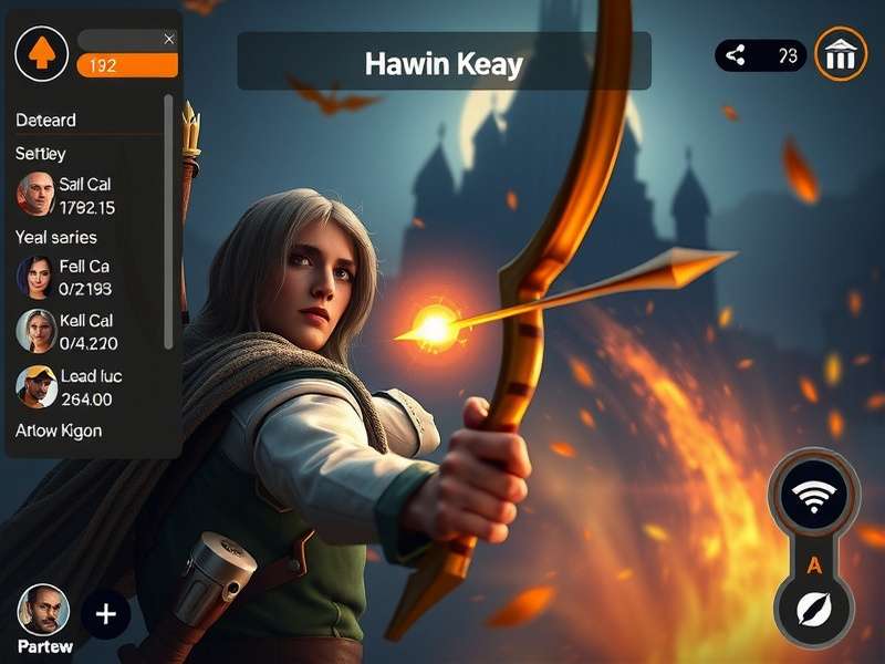 Hawkeye Mace Archer gameplay screenshot showing archery combat